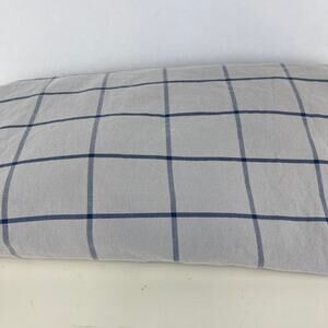 Pottery Barn Teen Fitted Sheet XL Twin Gray Windowpane